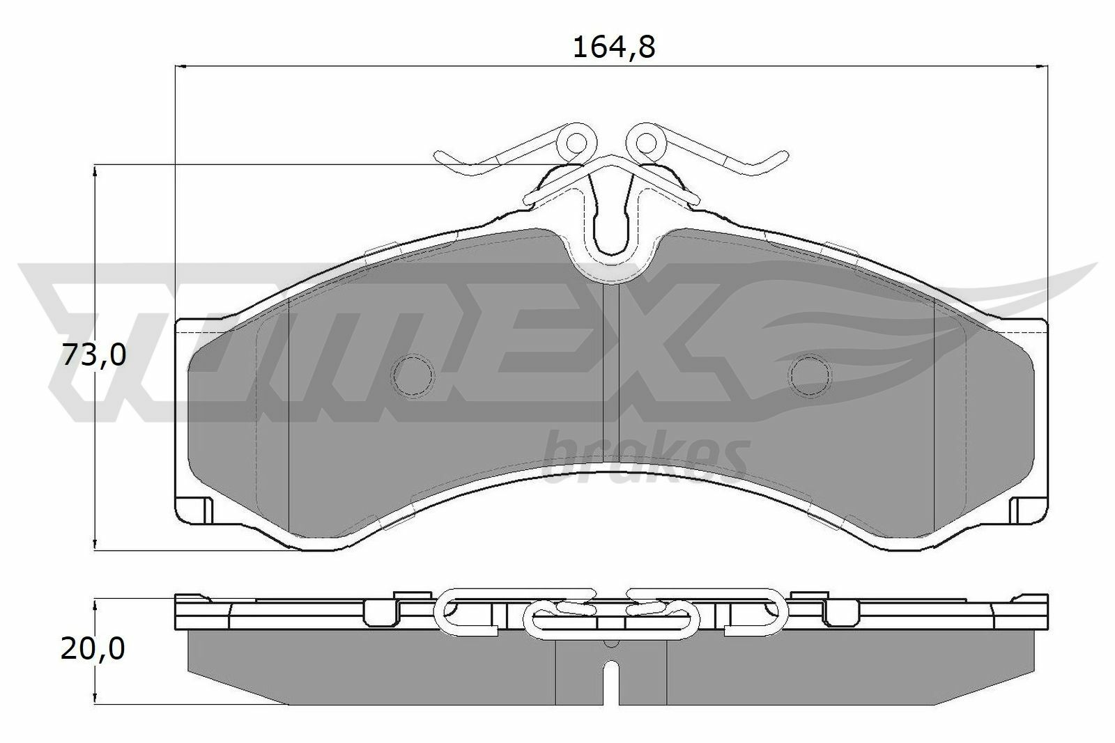 Sada brzdových platničiek kotúčovej brzdy TOMEX Brakes